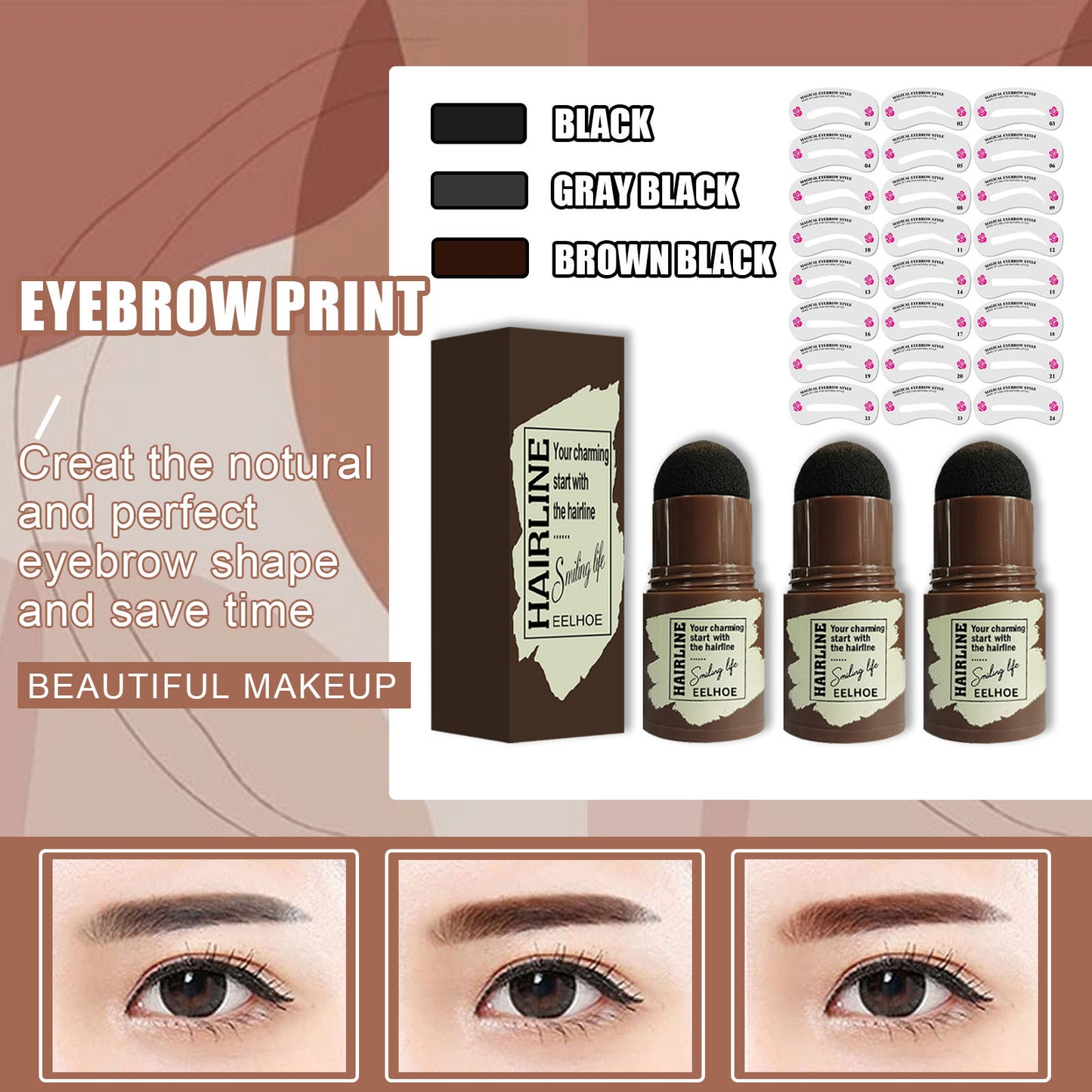 Brow Stamp Color Options