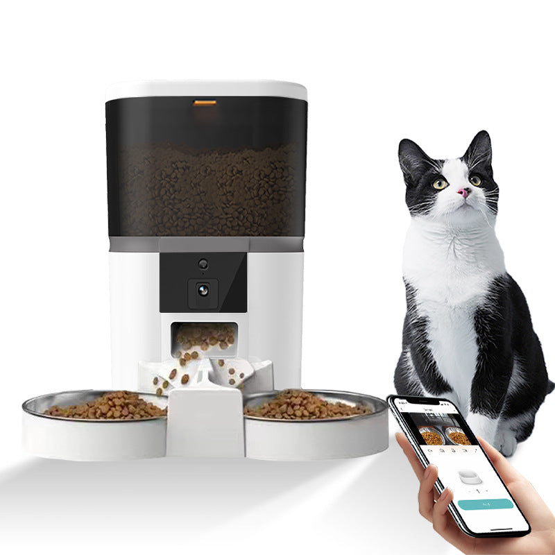 HD Camera Smart Pet Feeder White