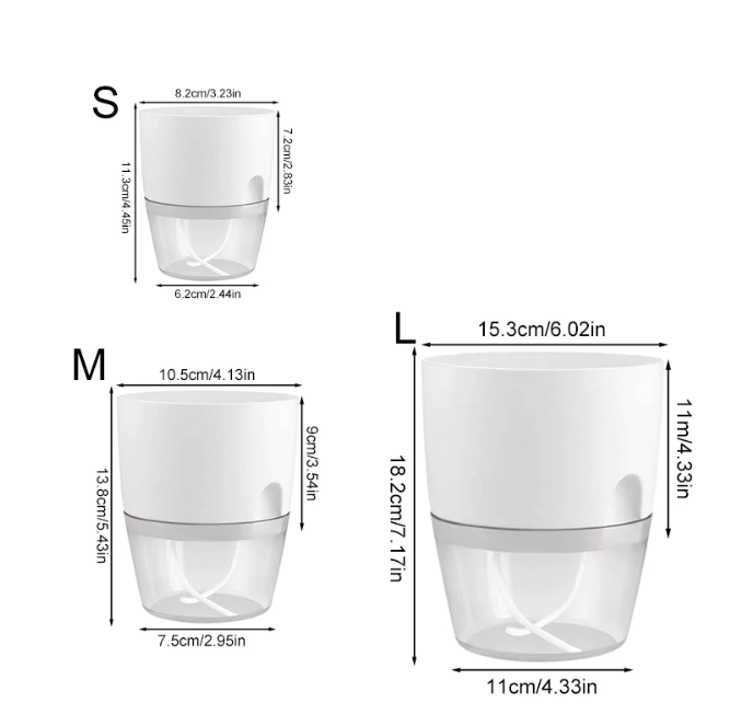 Self Watering Pot Sizes
