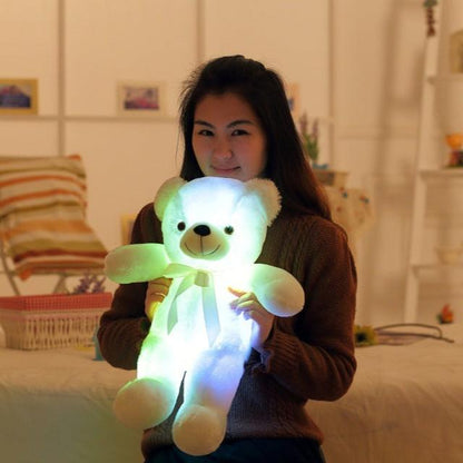 Luminous Teddy Bear Recorder 30cm White