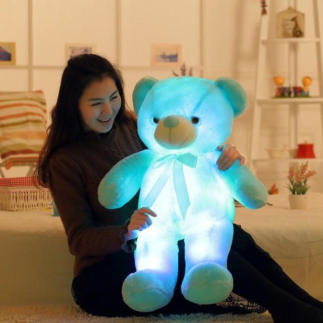 Luminous Teddy Bear Recorder 50cm Blue