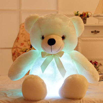 Luminous Teddy Bear Recorder 30cm and 50cm White