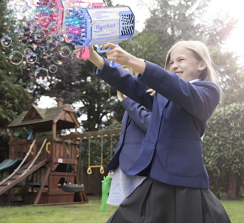 Bubble Machine Gun in use