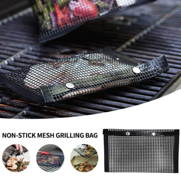 BBQ Mesh Bag Non Stick Mesh Grilling Bag