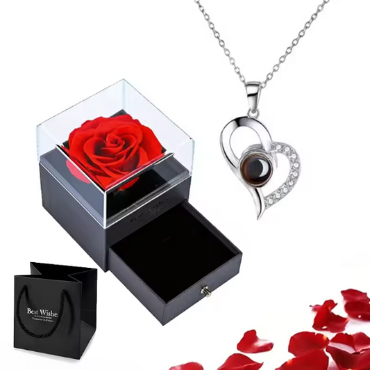 Heart Shaped Necklace with Gift Box