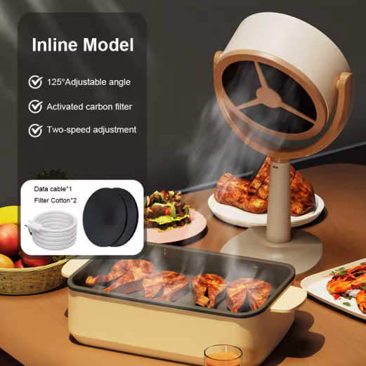 Mini Desktop Range Hood Inline Model