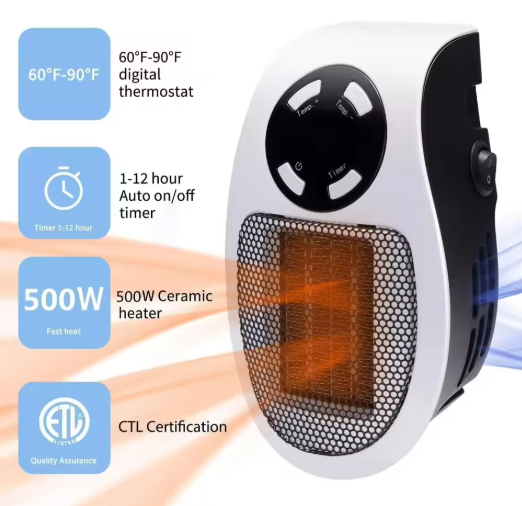 Mini Wall-mounted Heater Features