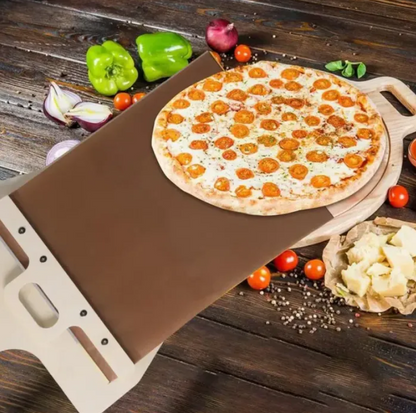 Wooden Pizza Slider in use